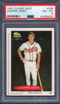 1991 Classic Best Chipper Jones - PSA 8 - NM-MT