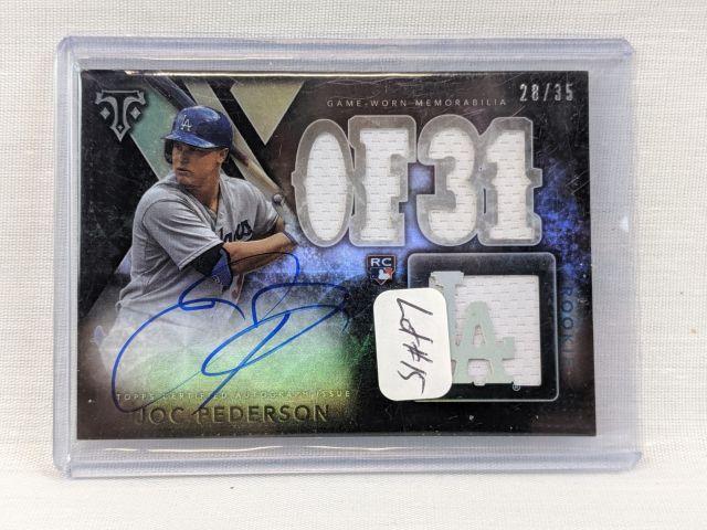 2015 Topps Triple Threads Joc Pederson Rookie Auto/Jersey