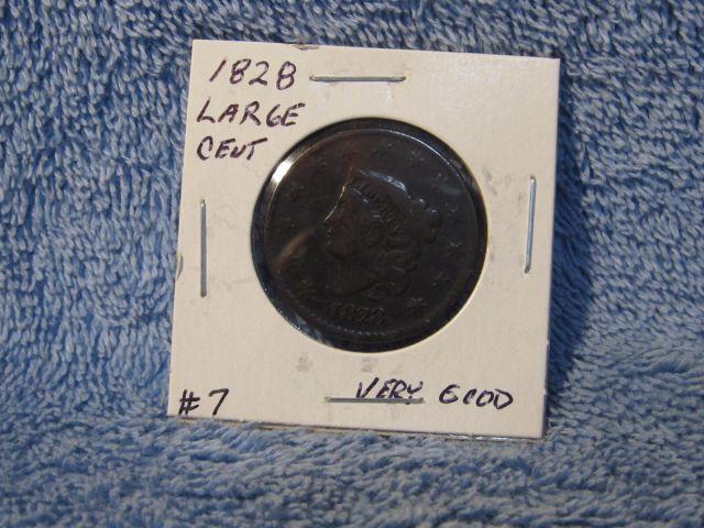 1828 LARGE CENT VG