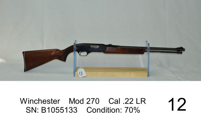 Winchester    Mod 270    Cal .22 LR    SN: B1055133    Condition: 70%
