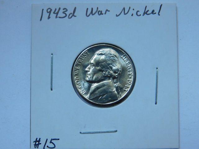 1943D JEFFERSON WAR NICKEL BU FS