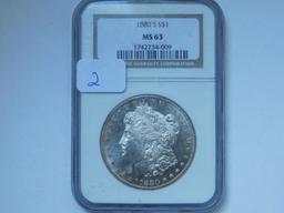 1880S MORGAN DOLLAR NGC MS63 (LOOKS PL)