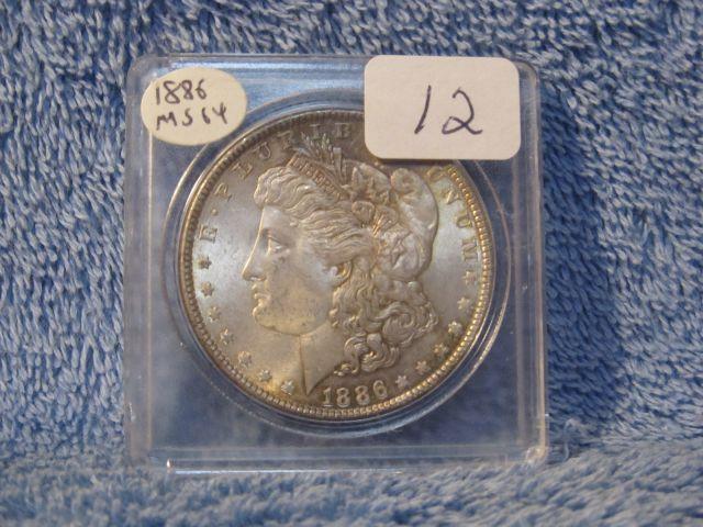 1886 MORGAN DOLLAR (NICE REV. TONING) BU