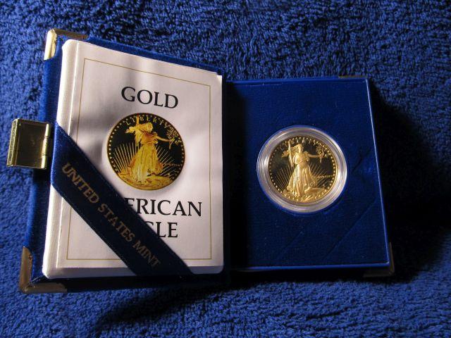 1986 1-OZ. GOLD EAGLE IN BOX PF