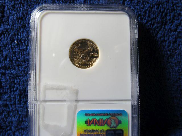 2000 1/10-OZ. GOLD EAGLE NGC MS70