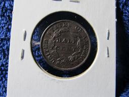 1834 HALF CENT AU