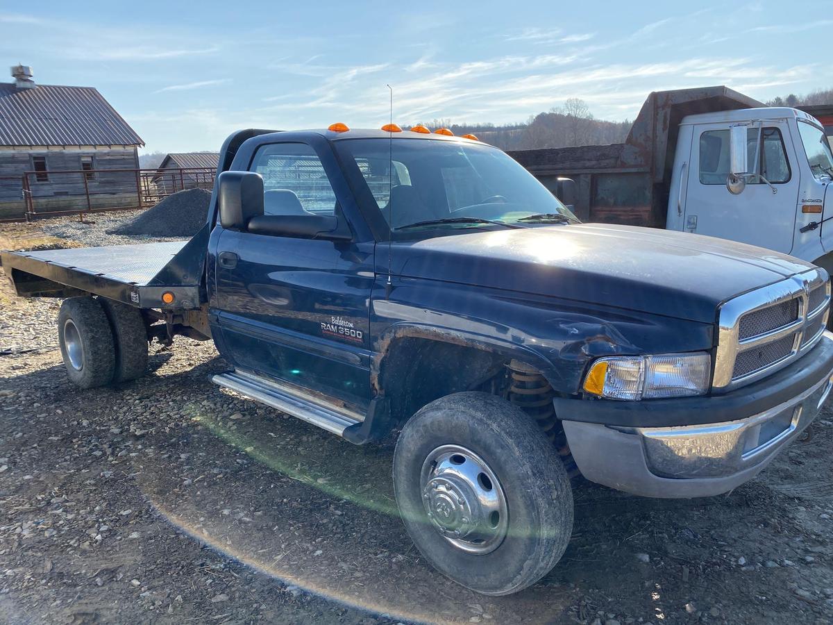 Dodge Ram 3500 Cummins truck w/flatbed, 6 speed, side toolboxes