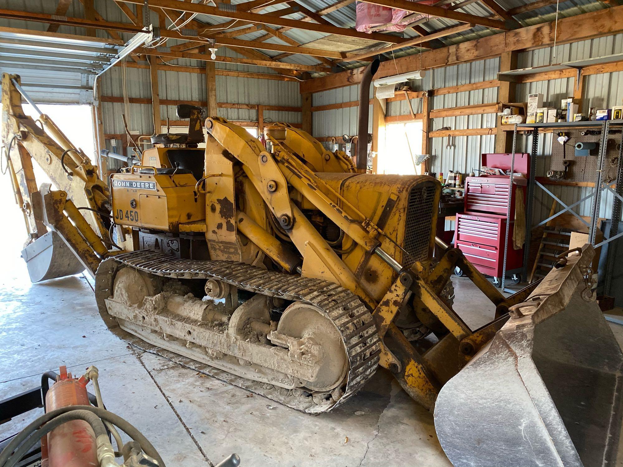 John Deere 450 track Back hoe