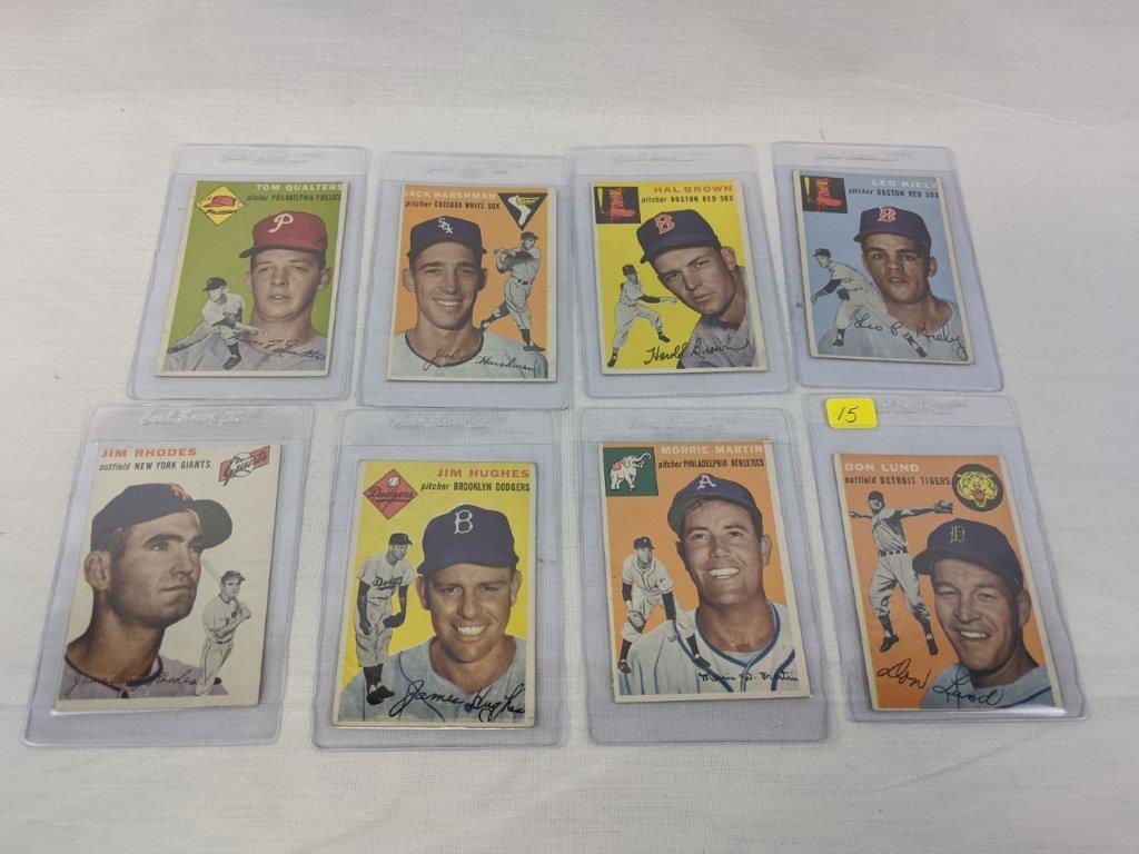 1954 Topps baseball lot of 8, EX