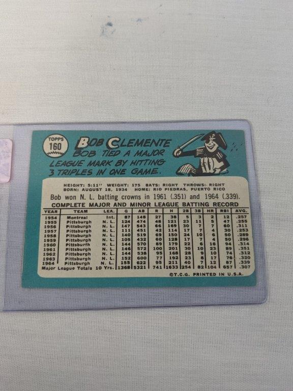 Roberto Clemente 1965 Topps