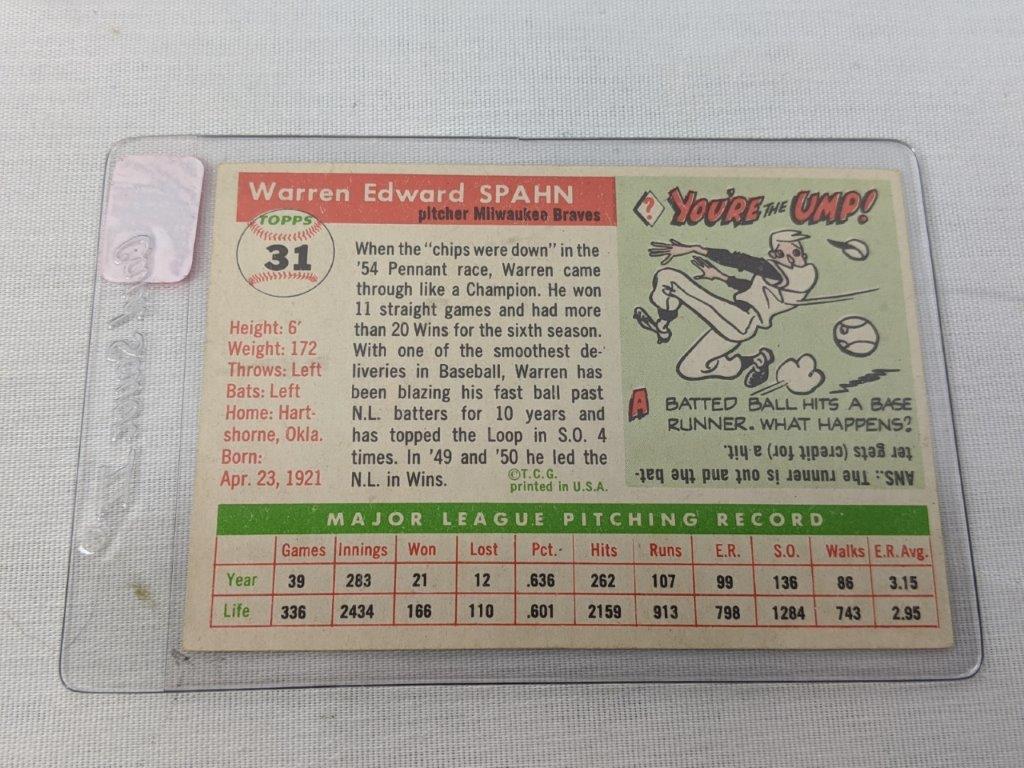 Warren Spahn 1955 Topps