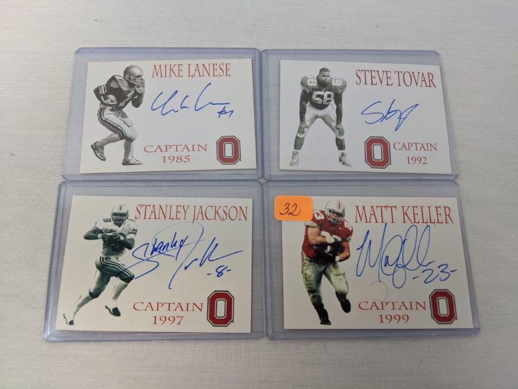 Ohio State 4 TK Legacy Captain Cards, Signed