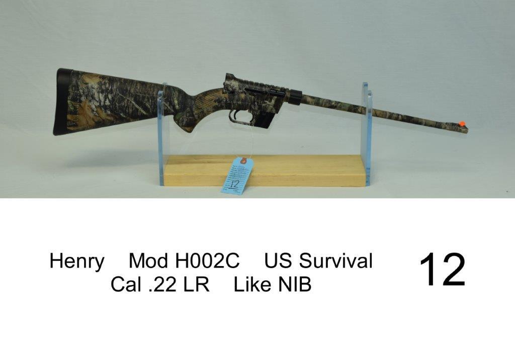 Henry    Mod H002C    US Survival    Cal .22 LR    SN: US015278C    Condition: Like NIB