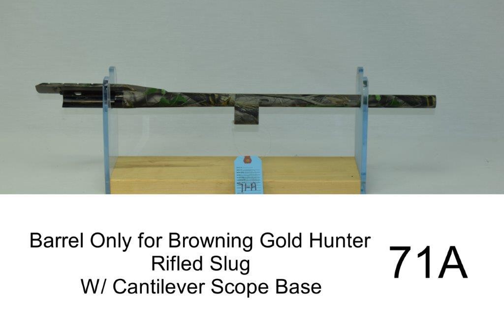 Barrel Only for Browning Gold Hunter    Rifled Slug    W/ Cantilever Scope Base    Condition: 85%