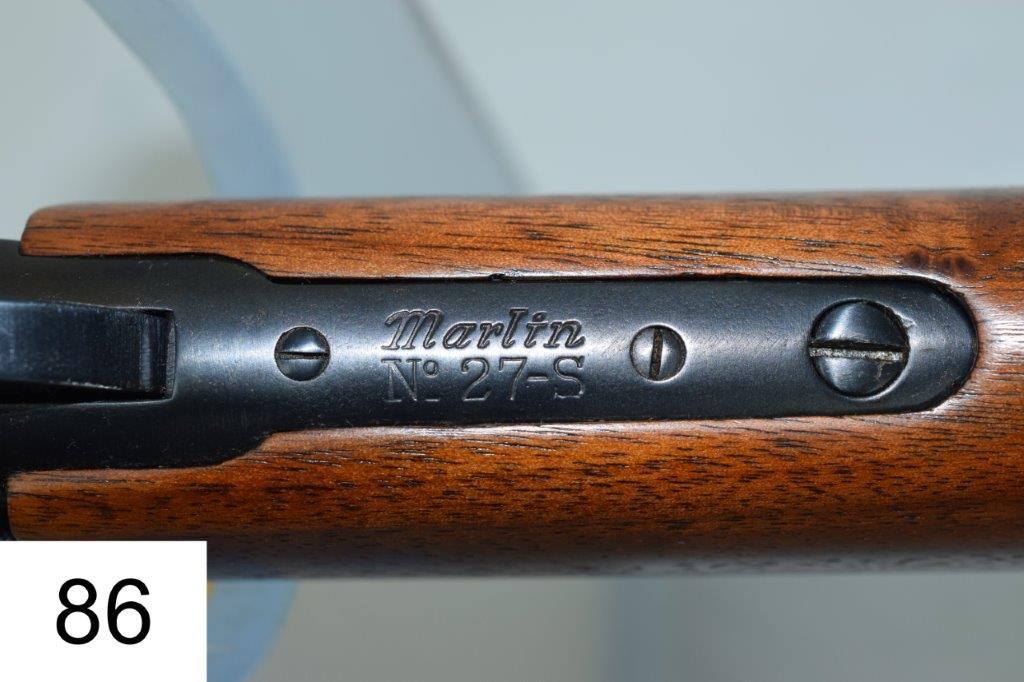 Marlin    Mod 27-S    Cal .25-20    SN: 291    Some rust on barrel    Gun was refinished    Conditio