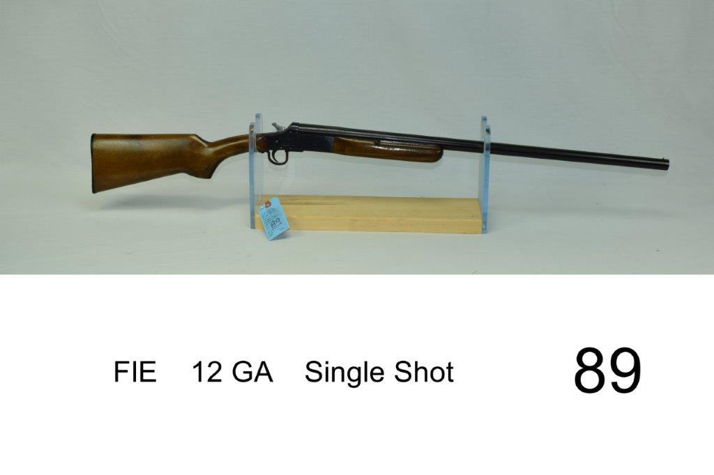 FIE    12 GA    Single Shot    SN: 620986    Condition: 30%