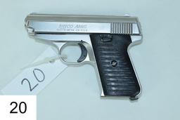 Bryco Arms    Mod 38-C    Cal .380 ACP    SN: 152270    No Mag    Condition: 75%