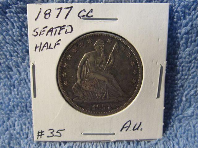 1877CC SEATED HALF AU