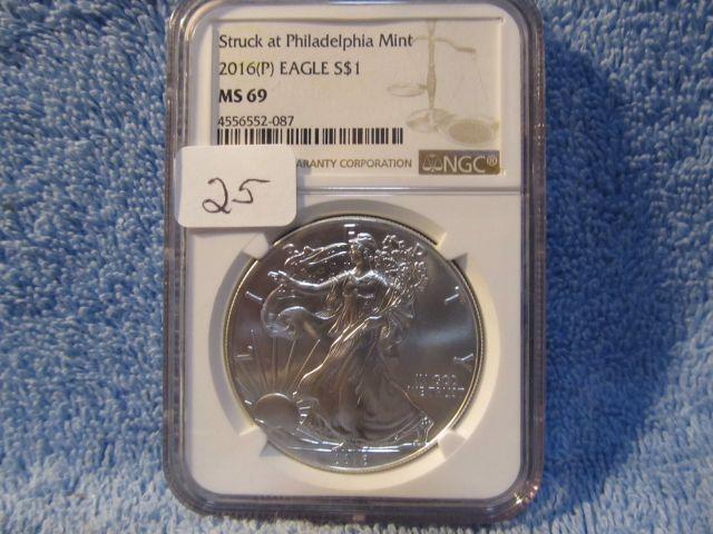 2016(P) SILVER EAGLE NGC MS69