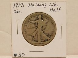 1917S OBV. WALKING LIBERTY HALF G
