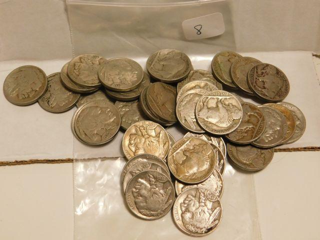 40 FULL DATE BUFFALO NICKELS VG-VF