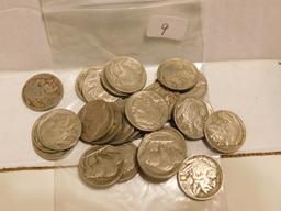 30 FULL DATE BUFFALO NICKELS VG-VF