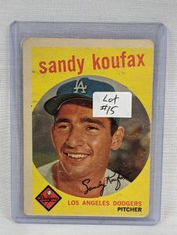 1959 Topps Sandy Koufax Card #163