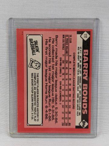 1986 Topps Traded Barry Bonds Rookie Card #11T