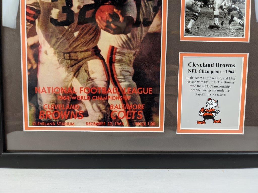 1964 Browns Champ program display