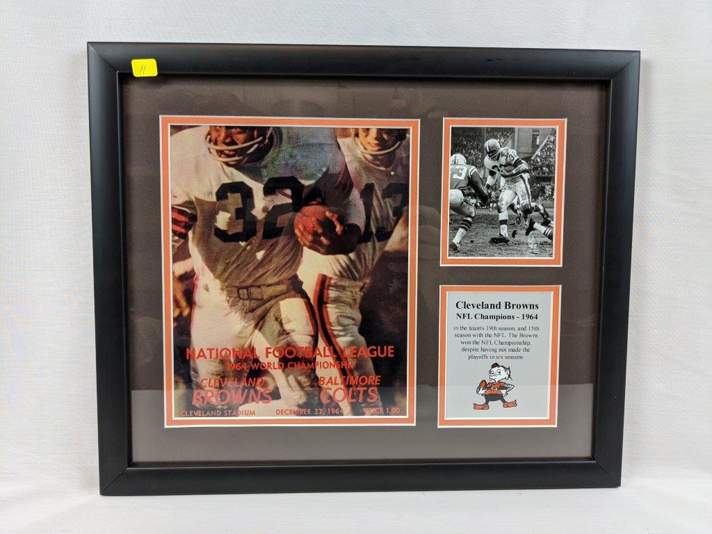 1964 Browns Champ program display