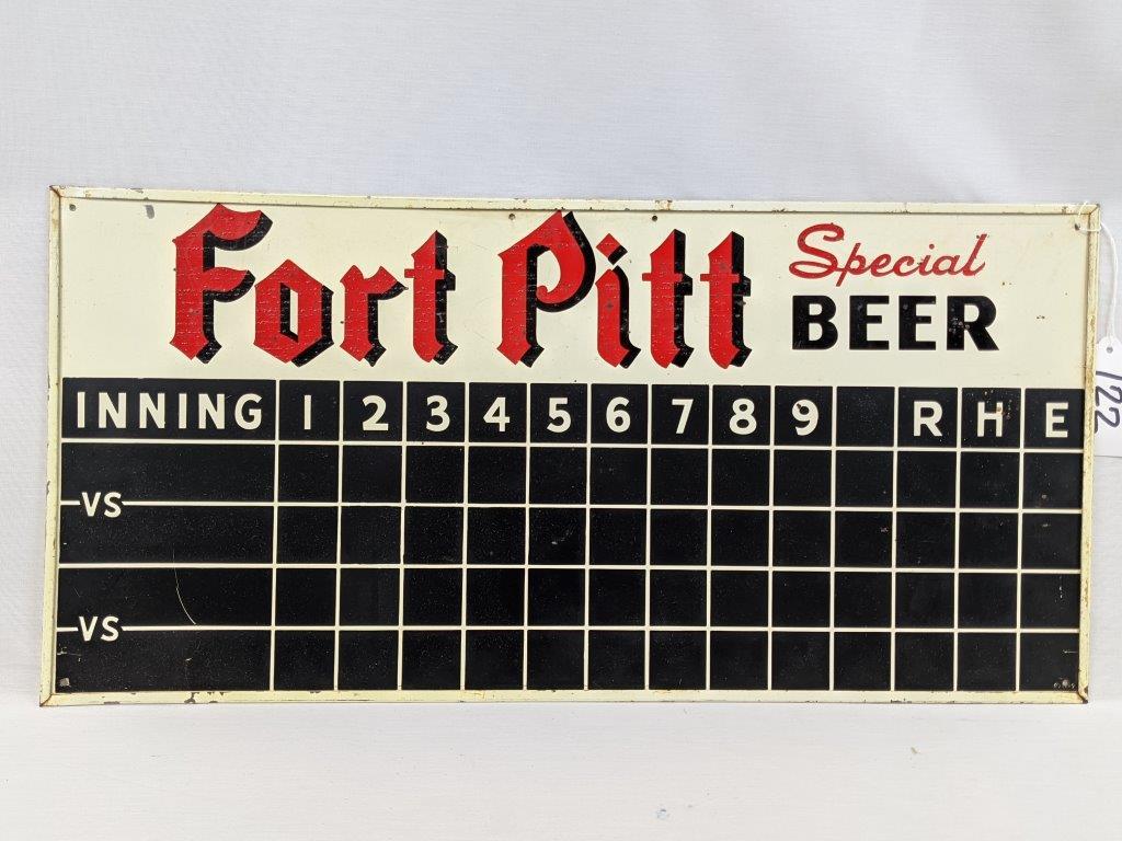 Vintage Fort Pitt Beer Bar Scoreboard