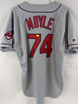 Cleveland Indians game used jersey