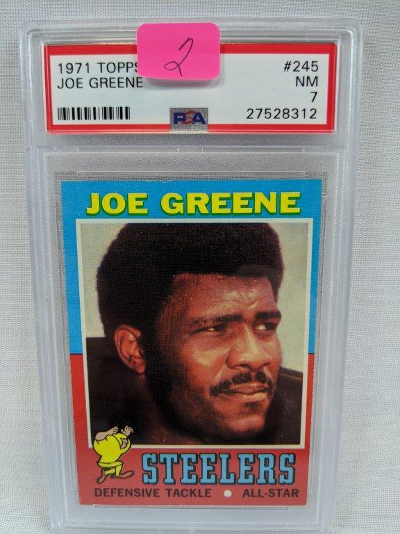 Joe Greene rookie '71 Topps, PSA