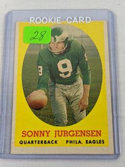 Sonny Jurgensen rookie card, 1958 Topps