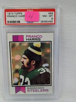 Franco Harris '73 Topps rookie, PSA