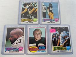 Topps vintage rookie lot football: Theismann, Lambert, Swann, Holmes, Fouts