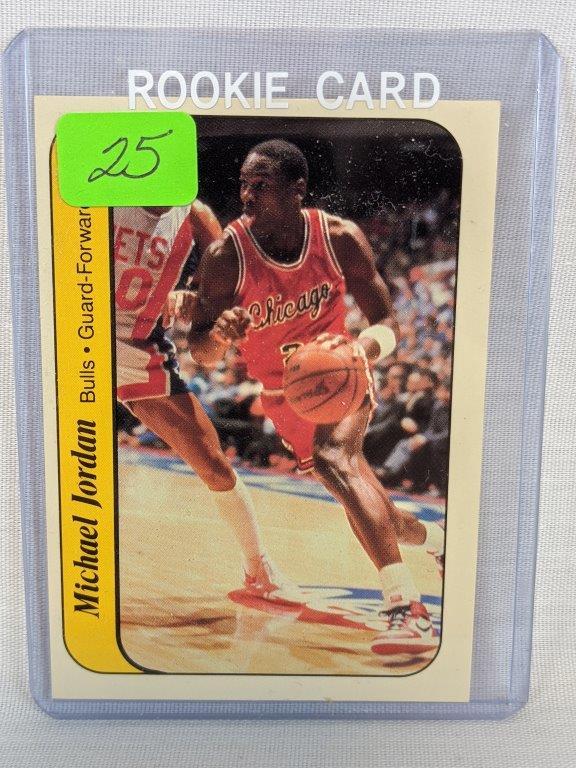 1986 Michael Jordan (Rookie) sticker card, MT - Off Center