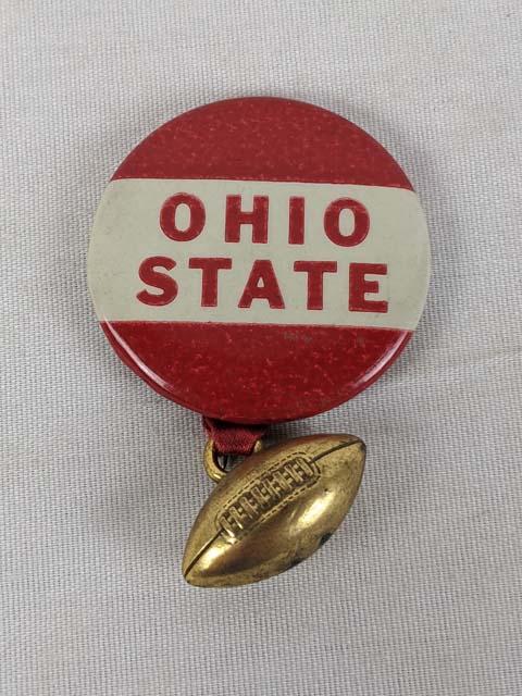 Ohio State pin with football attached