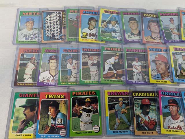 1975 Topps baseball w/Ryan & Lou Brock, lot of 70