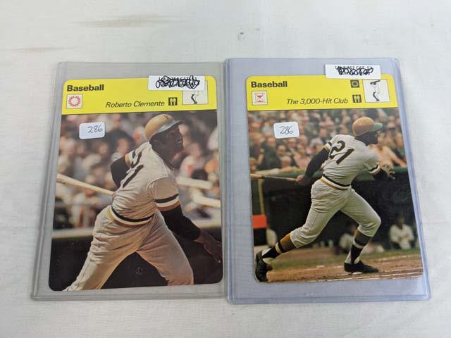 1977 Sports Card Lot of 2 Roberto Clemente - EX-MT+