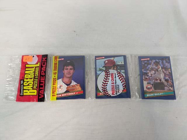 1986 Donruss grocery pack with Don Mattingly on top