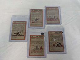 1962 Topps football Short Prints and stars, 5 cards