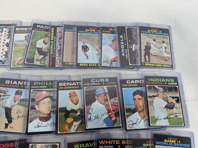 1971 Topps baseball lot of 40 w/Ted Williams, no duplicates