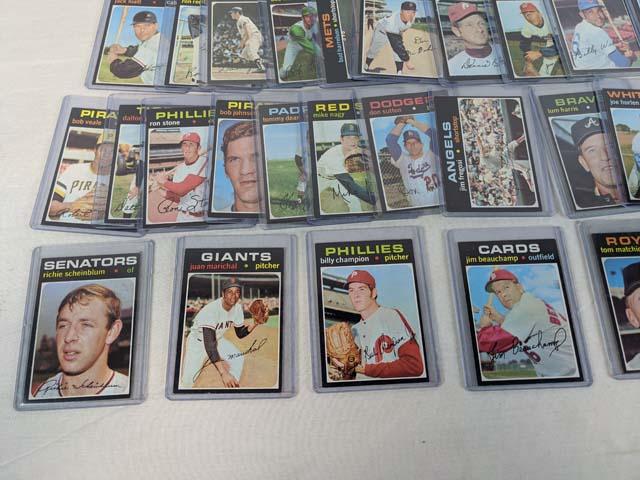 1971 Topps baseball lot of 40 w/Ted Williams, no duplicates