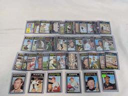 1971 Topps baseball lot of 40 w/Ted Williams, no duplicates