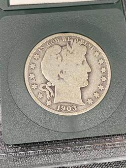 1903 Barber Half Dollar in snap case