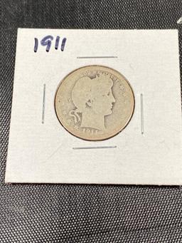 1911 Barber Quarter Dollar