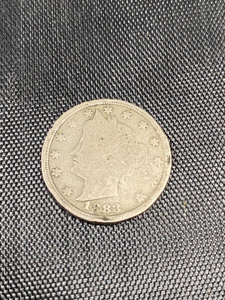1883 WITH CENTS Liberty Nickel
