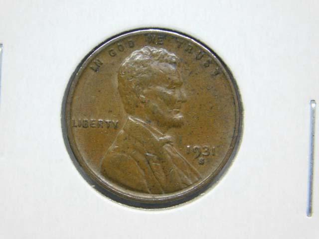 1931S LINCOLN CENT (KEY DATE) XF