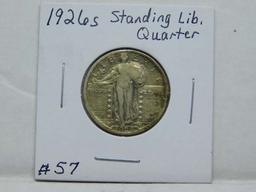 1926S STANDING LIBERTY QUARTER VF+